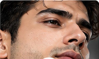 Man with fresh, clean skin