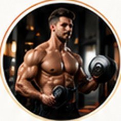 Man training with dumbbells – strength and stamina