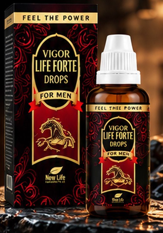 New Life Vigor Life Forte Drops 30 ml bottle and box